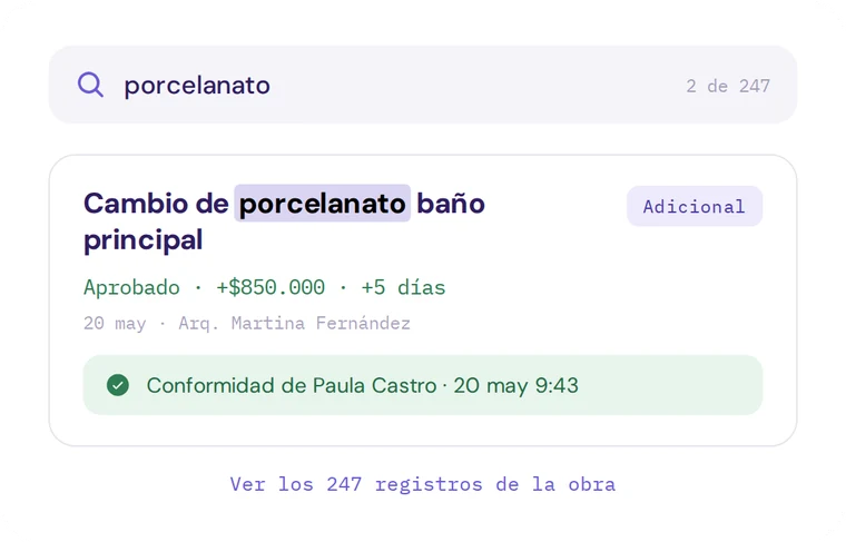 Búsqueda de registros en TRAZZA